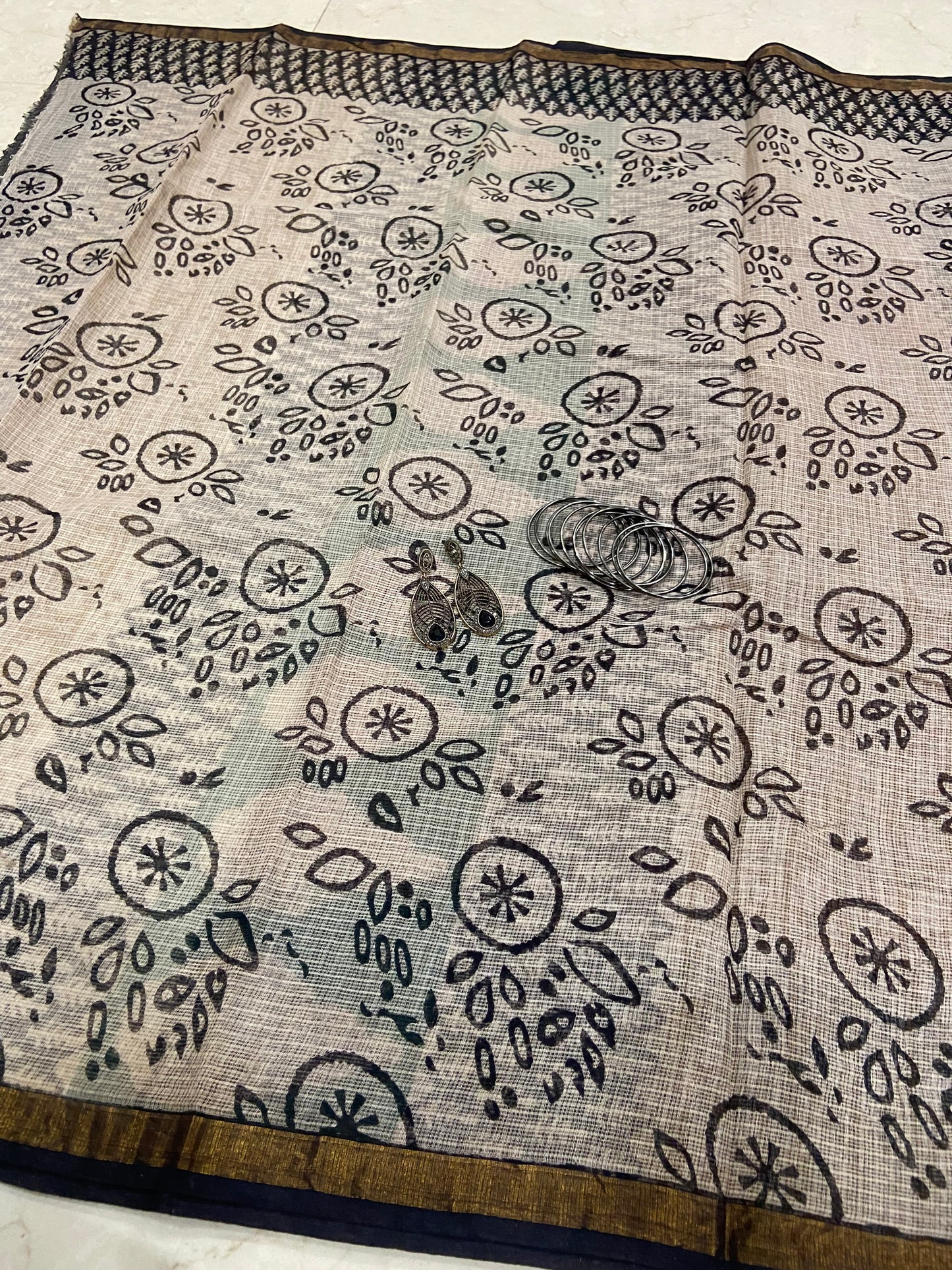 Red stripes cotton kota doria saree